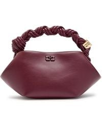 Ganni - Bou Mini Leather Top Handle Bag - Lyst