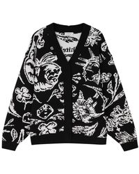 Off-White c/o Virgil Abloh - Tattoo Graphic-pattern Cotton-blend Cardigan - Lyst
