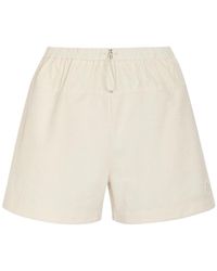 Moncler - Logo-Appliquéd Shell And Bouclé Shorts - Lyst