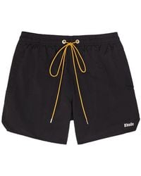 Rhude - Classic Logo-Embroidered Nylon Swim Shorts - Lyst