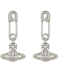 Vivienne Westwood - Lucrece Safety Pin Drop Earrings - Lyst