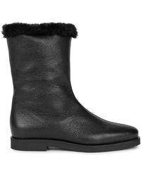 Totême - The Off-duty Leather Ankle Boots - Lyst