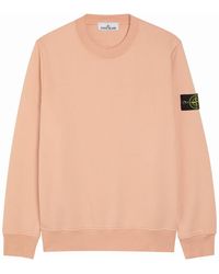 Stone Island - Logo Cotton Sweatshirt - Lyst