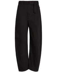 Lemaire - Belted Barrel-Leg Jeans - Lyst