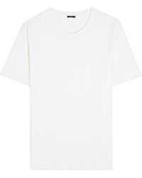 JOSEPH - Round Neck Cotton And Silk-Blend T-Shirt - Lyst