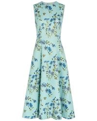 Emilia Wickstead - Mara Floral-Print Faille Midi Dress - Lyst