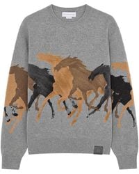 Stella McCartney - Racing Horses Intarsia Wool Jumper - Lyst