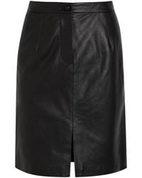Blazé Milano - Popeye Leather Knee-Length Skirt - Lyst