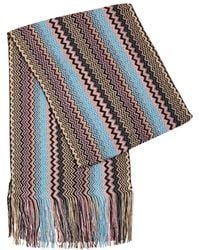 Missoni - Zigzag-Intarsia Knitted Scarf - Lyst