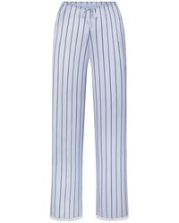 Skims - Lace-Trim Woven Shine Trousers - Lyst
