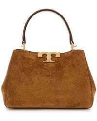 Tory Burch - Eleanor Mini T-Logo Suede Top Handle Bag - Lyst