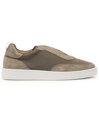 Aurélien - Leisure Panelled Suede Sneakers - Lyst