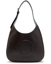 Stella McCartney - Logo Large Faux Leather Hobo Bag - Lyst