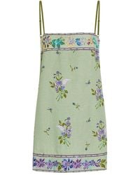 Free People - Bali Floral-Embroidered Woven Mini Dress - Lyst