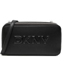 DKNY - Carter Logo Leather Cross-Body Bag - Lyst