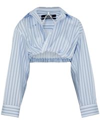 Jacquemus - La Chemise Bahia Courte Cropped Cotton Shirt - Lyst