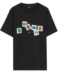 Paul Smith - Slides Printed Cotton T-Shirt - Lyst