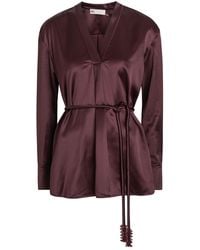 Tory Burch - Belted Satin Top - Lyst