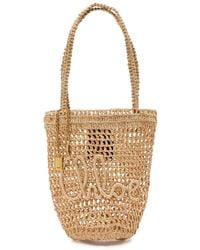 Chloé - Summer Banana Logo Raffia Tote - Lyst