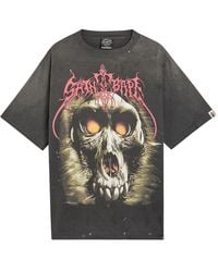 SAINT Mxxxxxx - X A Bathing Ape Skull Printed Cotton T-Shirt - Lyst