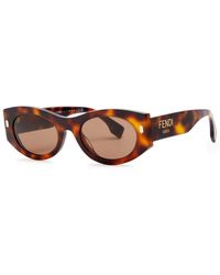Fendi - Roma Oval-frame Sunglasses - Lyst