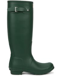 HUNTER Original Tall Rubber Knee-high Rain Boots in Black | Lyst