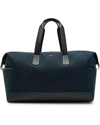 BOSS - Dakkar Leather-Trim Canvas Holdall Bag - Lyst