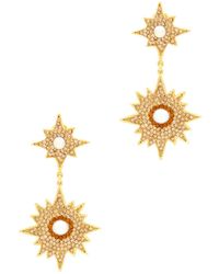 Soru Jewellery Supernova 18kt Gold-plated Drop Earrings - Metallic
