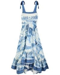 Alice + Olivia - Rosalee Printed Stretch-Cotton Maxi Dress - Lyst
