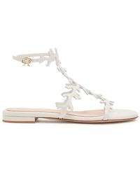 Gianvito Rossi - Ocean Coral-Design Glossed Nappa Sandals - Lyst