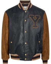 GANT - Yale Quilted Leather Varsity Jacket - Lyst