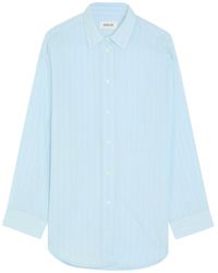 Agolde - Sona Striped Cotton-Blend Shirt - Lyst