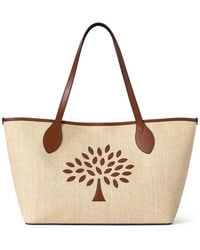 Mulberry - Logo Raffia Small Tote Bag - Lyst