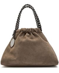 Stella McCartney - Falabella Mini Drawstring Faux Suede Bag - Lyst