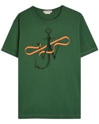 JW Anderson - Ribbon Anchor Embroidered Cotton T-Shirt - Lyst