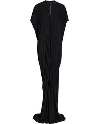 Rick Owens - Em V-Neck Jersey Gown - Lyst