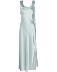 Acne Studios - Draped Silk Midi Dress - Lyst