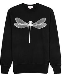Alexander McQueen - Dragonfly Printed Cotton Sweatshirt - Lyst
