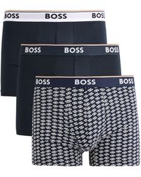 BOSS - Power Stretch-Cotton Boxer Briefs - Lyst