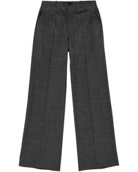 Balenciaga - Prince Of Wales Checked Wool Trousers - Lyst