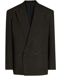 Studio Nicholson - Double-Breasted Woven Blazer - Lyst
