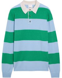Allude - Striped Wool And Cashmere-Blend Polo Shirt - Lyst