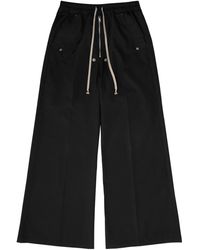Rick Owens - X Moncler Belas Wide-Leg Cotton-Blend Trousers - Lyst
