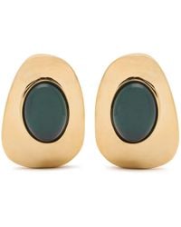 Saint Laurent - Cabochon Clip-On Stud Earrings - Lyst