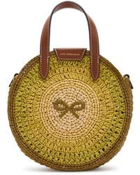 Anya Hindmarch - Small Round Bow Raffia Tote Bag - Lyst