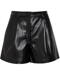 Anine Bing - Trent Leather-Blend Shorts - Lyst