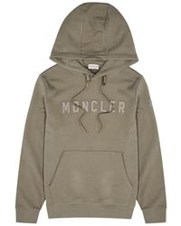 Moncler - Logo Hooded Cotton Sweatshirt - Lyst