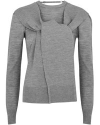 Jacquemus - Le Pull Rica Draped Wool-blend Jumper - Lyst
