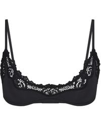 Skims - Lace-Trim Stretch-Jersey Scoop Bralette - Lyst
