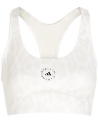 Stella McCartney - Adidas X Logo Leopard-Print Training Bra - Lyst